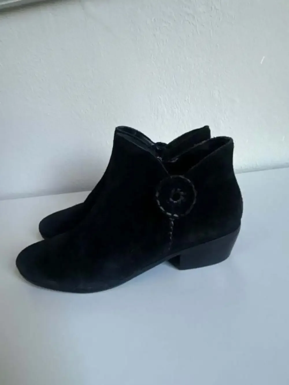 Jack Rogers Peyton Black Suede Ankle Booties